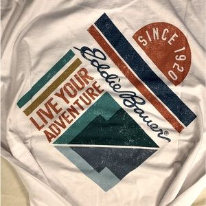 XL Eddie Bauer Men’s Short Sleeve Graphic T-shirt “Live Your Adventure”